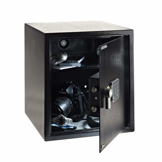 Yale YSV/390/DB1 Large Value Safe, Digital Keypad, LED Light Indicators, 15mm Steel Locking Bolts, Emergency Override Key, Wall And Floor Fixings, Black Finish, 40 Litre Capacity 39 x 35 x 36 cm - Image 3