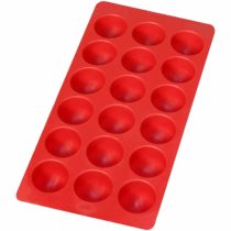 Lékué Ice Cubes Tray, Natural Rubber, Red, 22.3x11.5x2.7 cm