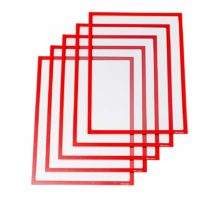 Ultradex 889005 Magnetic Info Pockets for DIN A4 Pack of 5 312 x 225 mm Red