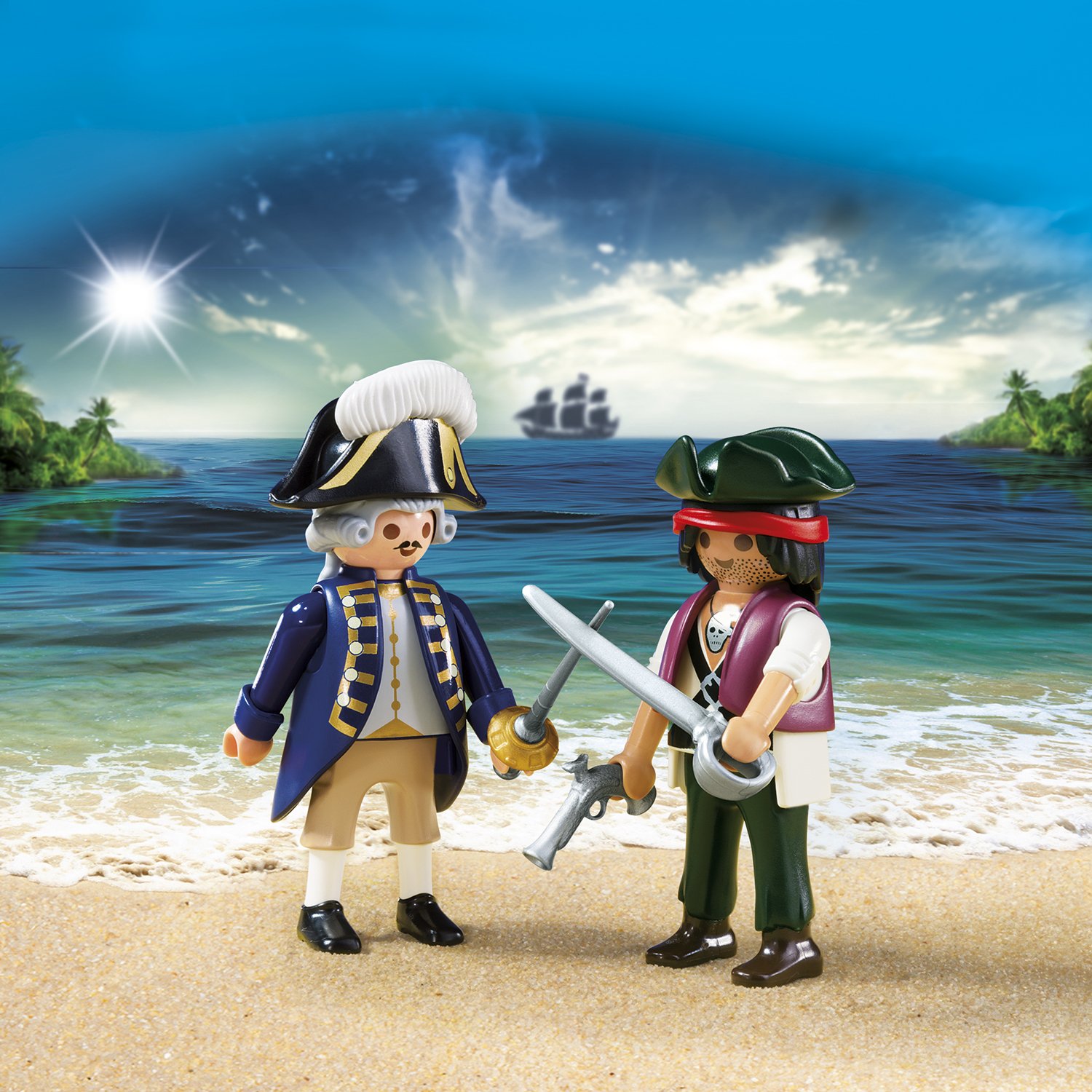 Playmobil 6846 Collectable Pirate and Soldier Duo Pack, Fun Imaginative Role-Play, PlaySets Suitable for Children Ages 4+ - Image 2