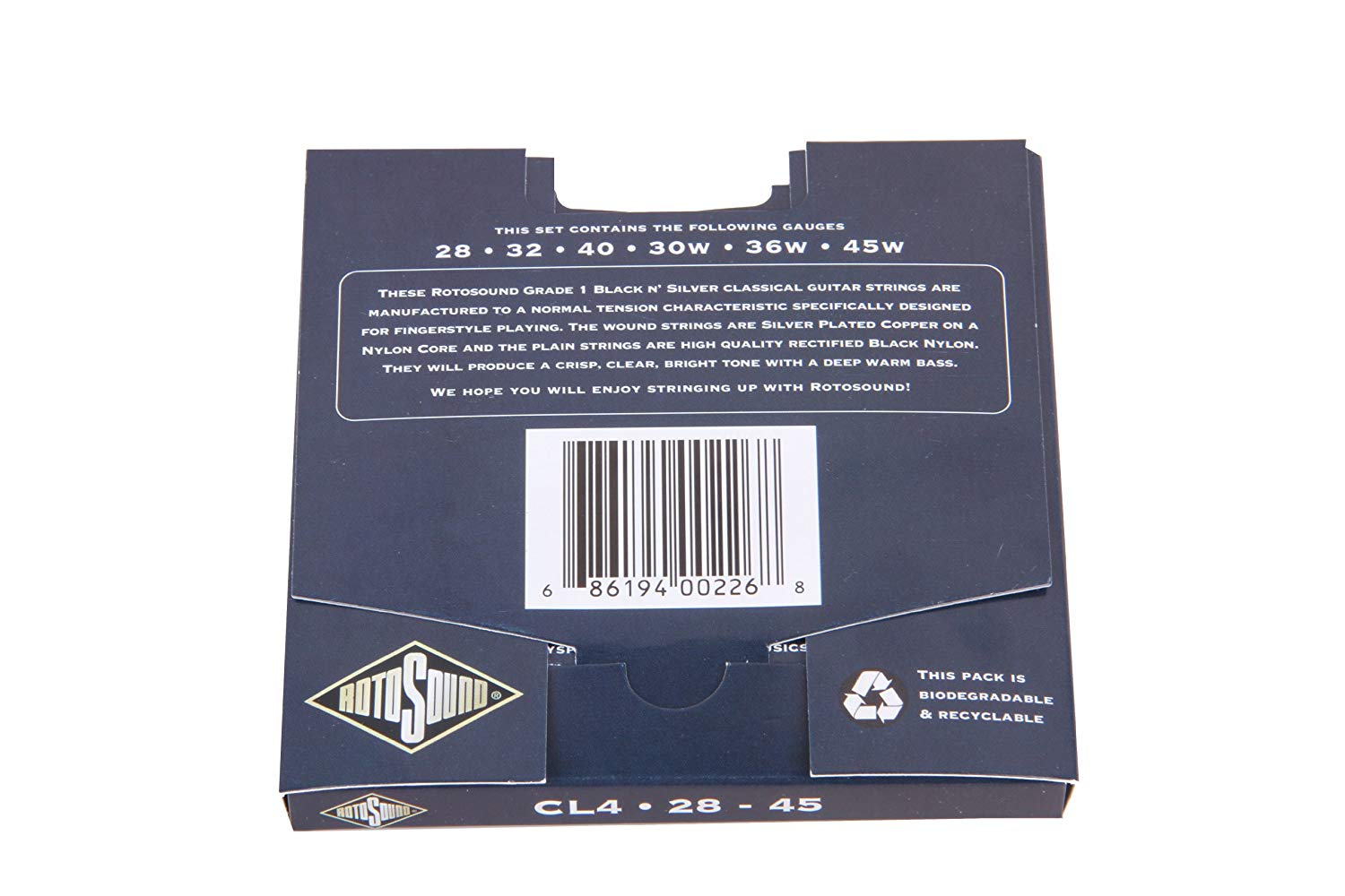 Rotosound CL4 Black and Silver Classical Set, Schwarz,Silber - Image 2