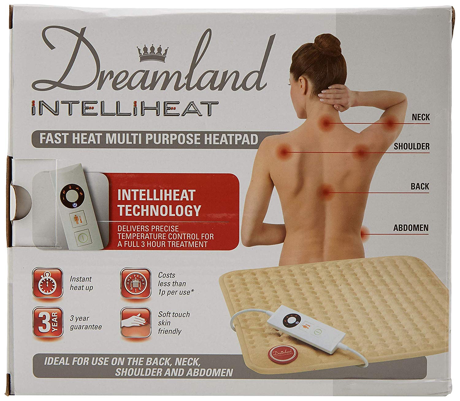 Dreamland Heat Pad, Instant Heat up, 5 temperature settings BigaMart