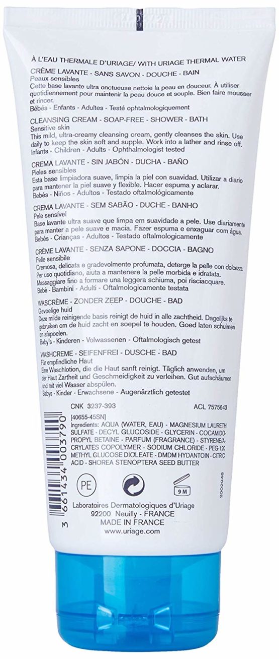 Uriage Uriage Cleansing Cream 200ml For Sensitive Skin - Face Body Hair X - Image 2