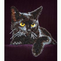 DIAMOND DOTZ Painting, Beginner Kit, Midnight Cat, 35.5 x 27.9cm