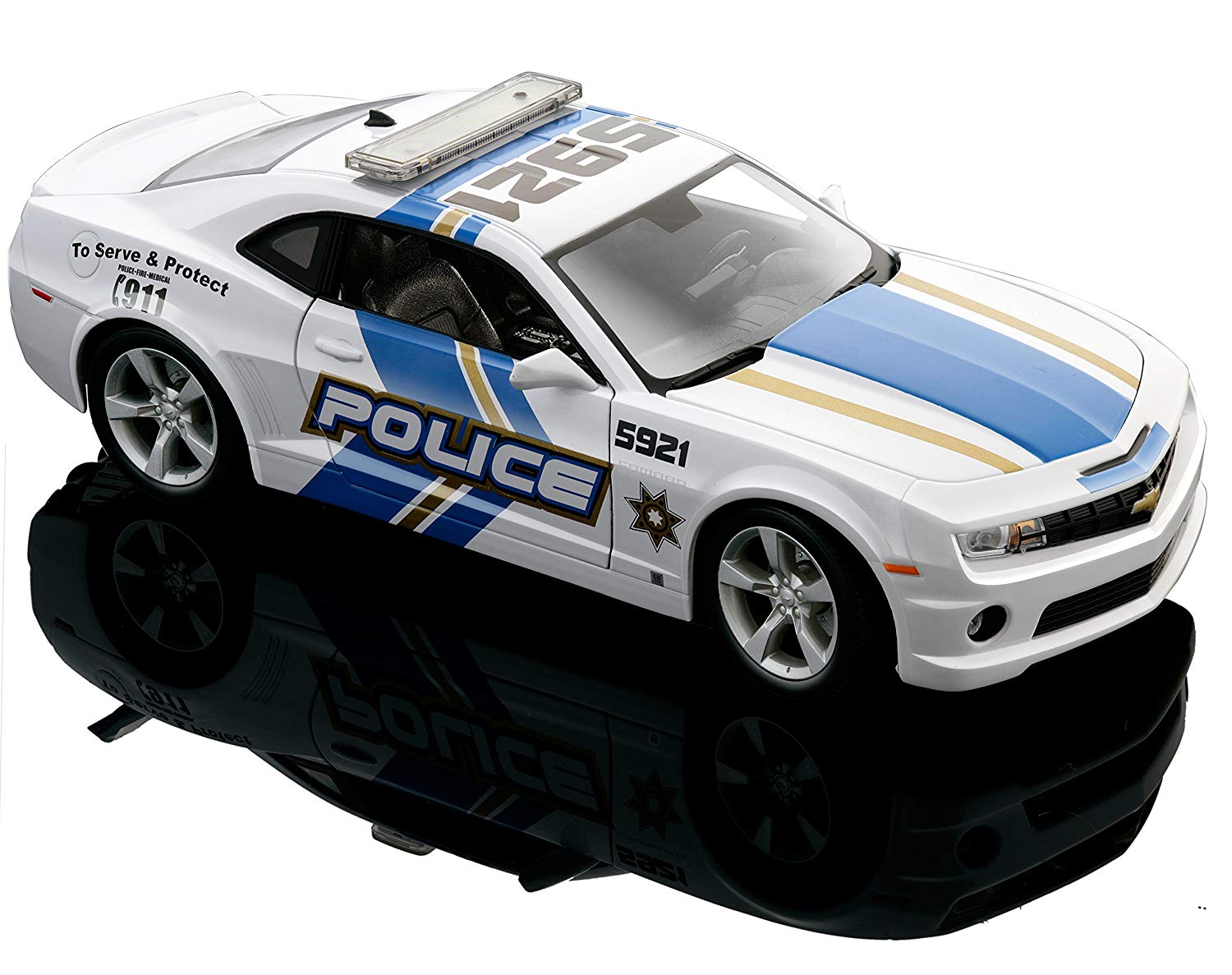 Maisto 1:18 2010 CHEVROLET CAMARO SS RS POLICE, Red - Image 3