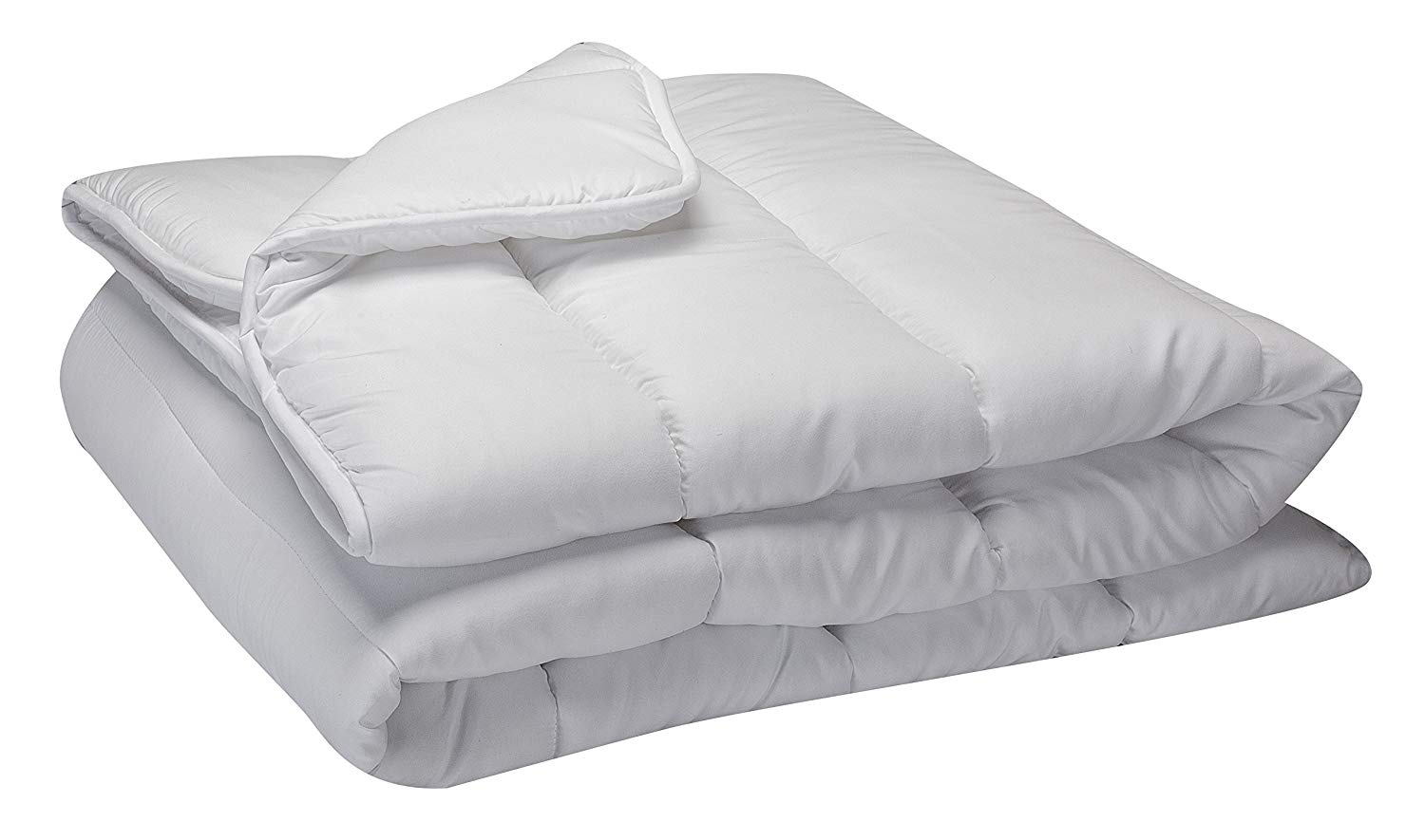 Pikolin Home - Anti-Dust Mite Autumn/Winter Cotton Fibre Padded Quilt 300g/m2, polyester, white, Lit 100/105-180 x 220 cm
