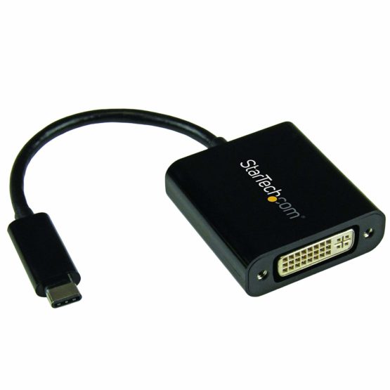 StarTech USB C to DVI Adapter - Black - 1920x1200 - USB Type C Video Converter for Your DVI D Display / Monitor / Projector (CDP2DVI)
