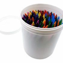 Study Time Coloured Plastic Crayons-Tub of 120 Assorted, PVC, Multicolour, 11.2x11.2x13 cm