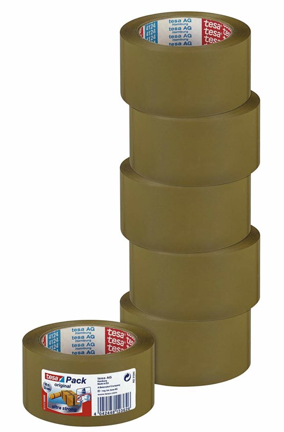 tesapack Ultra Strong - PVC Packing Tape for Firm Packaging and Secure Packing - brown - 66 m x 50 mm - Pack of 6 - Image 2