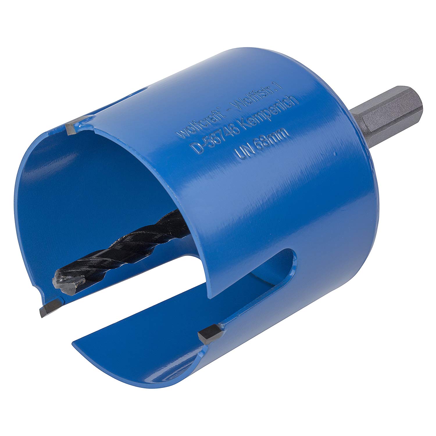 wolfcraft Universal Hole Saw with Mandrel, Pre-Assembled I 3882000 I Universal use in a Wide Range of Materials, Cutting Depth 60 mm
