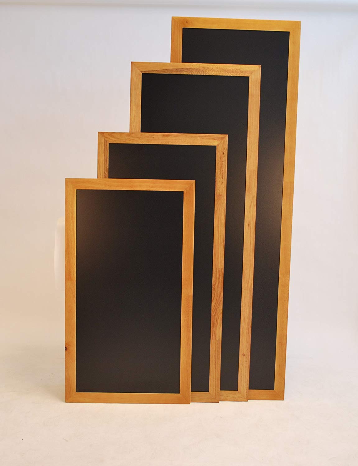 Securit 56 x 150cm Lacquered Finish Long Wall Chalk Board - Teak, W56 x H150 cm - Image 2