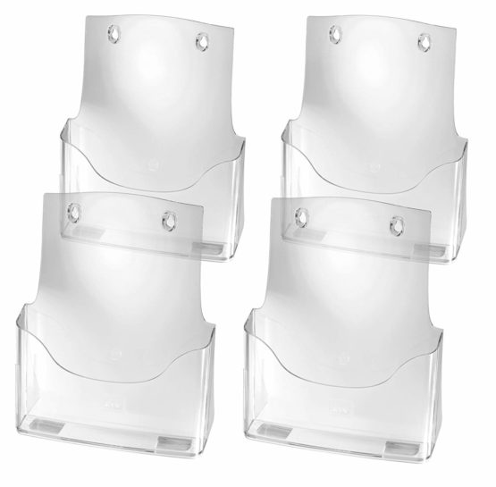 SIGEL LH110 Table-Top Literature Holder, for A4, acrylic, clear, 4 pcs.