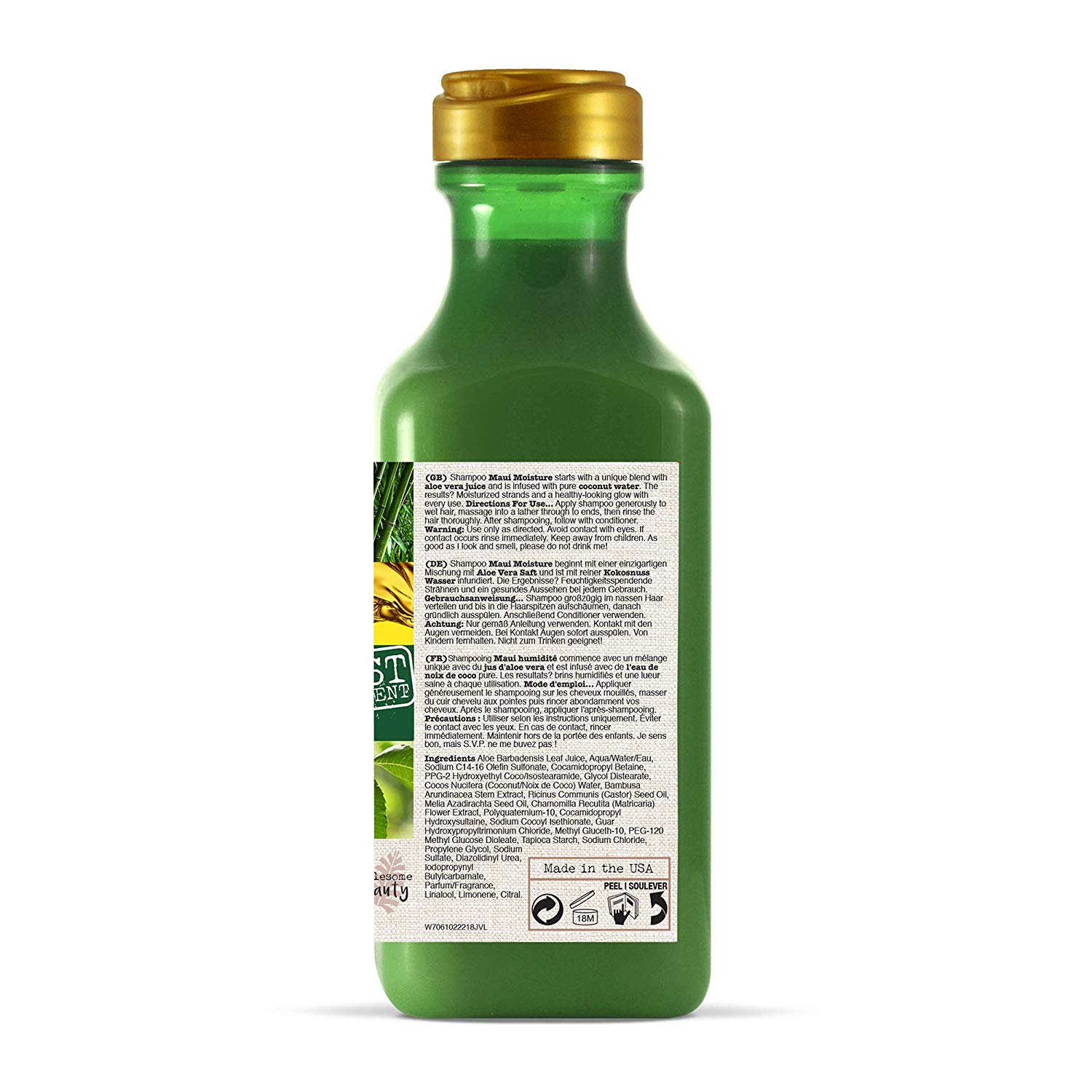 Maui Moisture Volume Boost + Bamboo Fibers & Aloe Vera Shampoo, with Castor & Neem Oils - Image 2