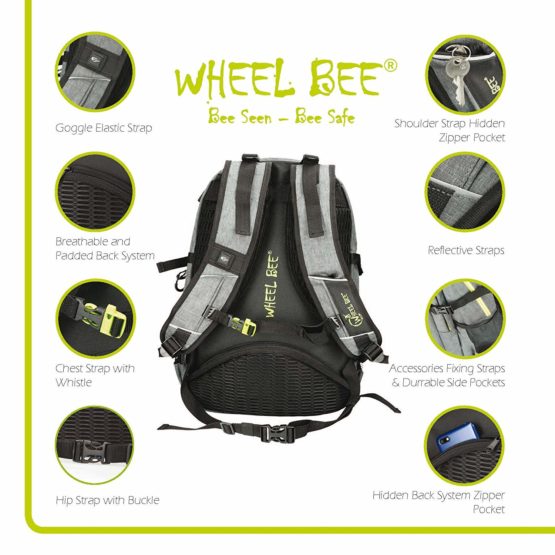 Wheel Bee BACKPACK Revolution - two tone Grey # 950022 - Image 4