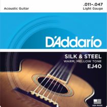 D'Addario EJ40 Silk & Steel Normal (.011-.047) Folk Guitar Strings