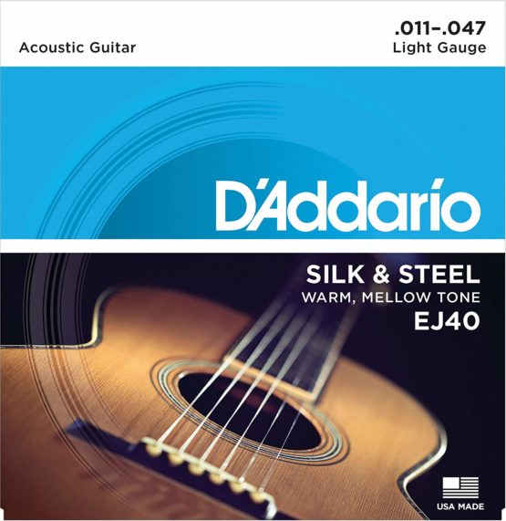 D'Addario EJ40 Silk & Steel Normal (.011-.047) Folk Guitar Strings