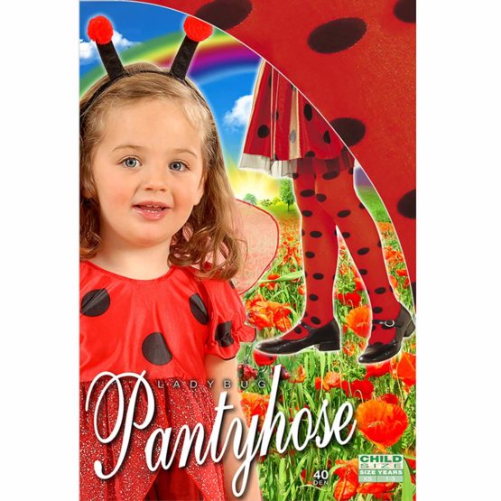 Widmann 01245 Ladybird Tights, Red/Black, 7-10 Years - Image 2