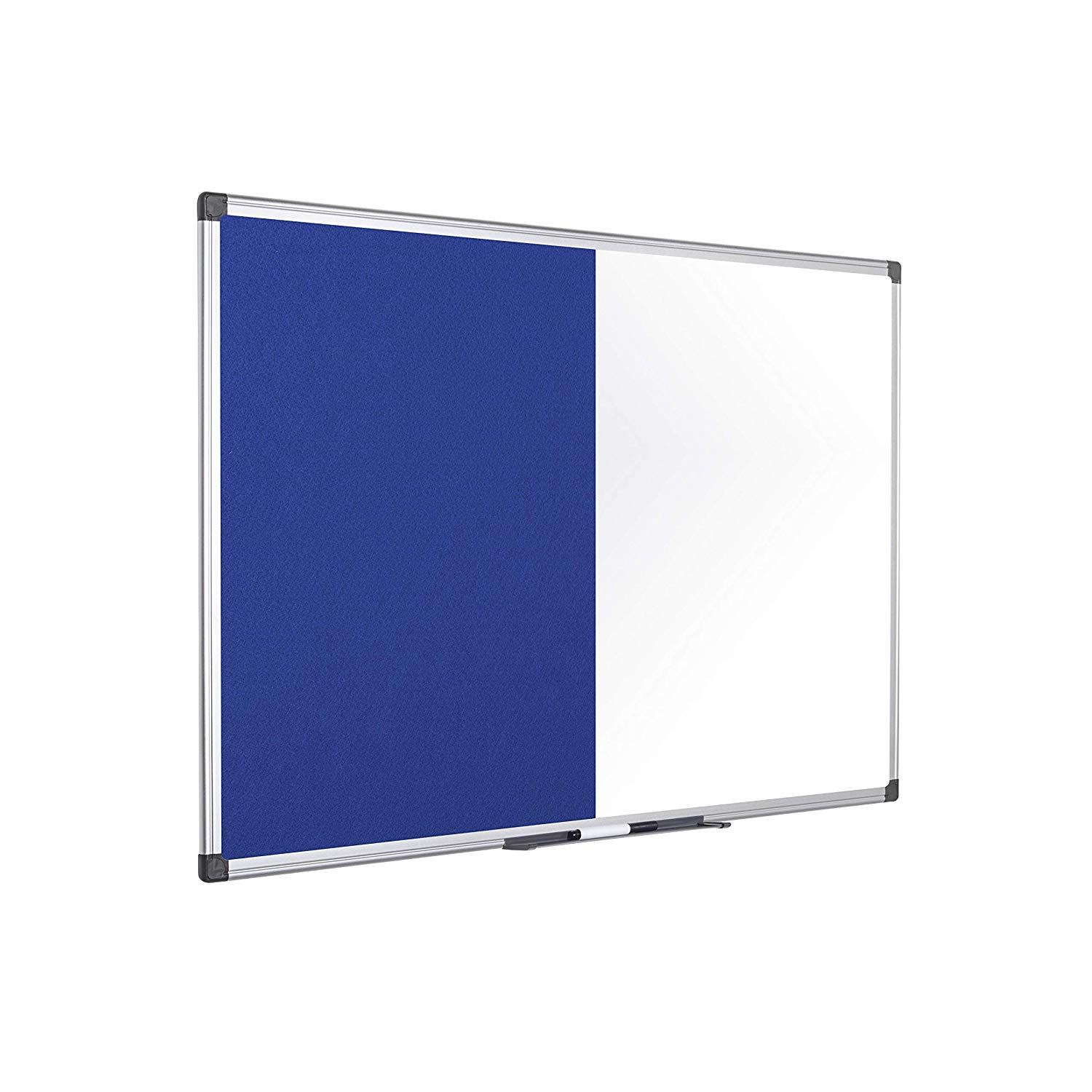 Bi-Office Combination Board Maya, Blue Felt/Magnetic, Aluminium Frame, 90 x 60 cm, W90 x H60 cm