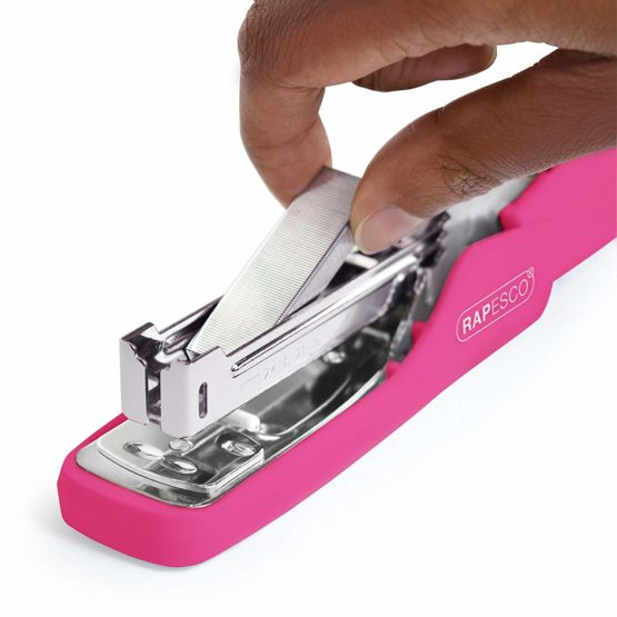 Rapesco 1384 X5-25ps Less Effort Stapler - 25 Sheet Capacity - Hot Pink - Image 2