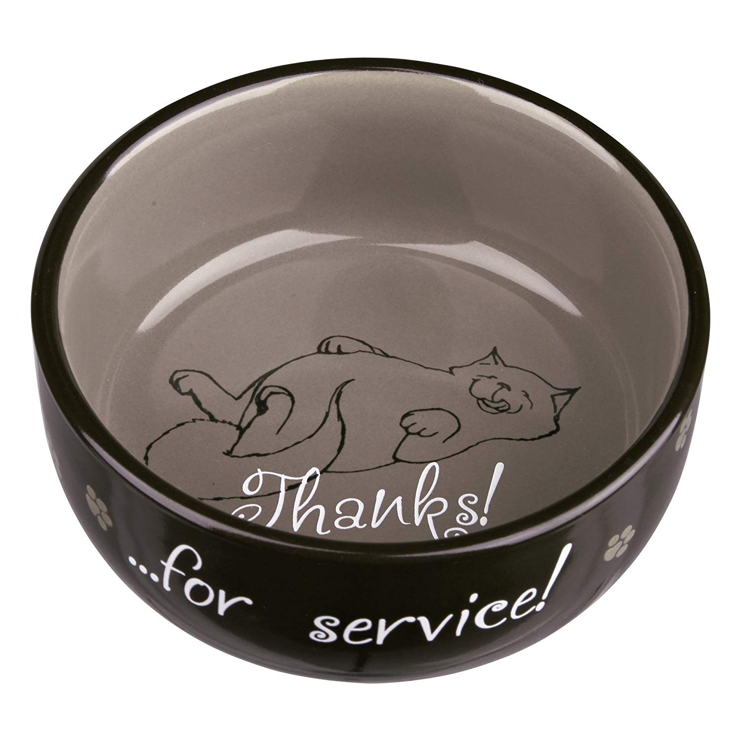 Trixie Thanks for Service Ceramic Cat Bowl - Assorted Colours (Pack of 1) - Image 4