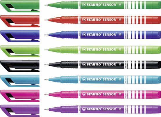 Fineliner - STABILO SENSOR M Wallet of 4 Assorted Colours - Image 3