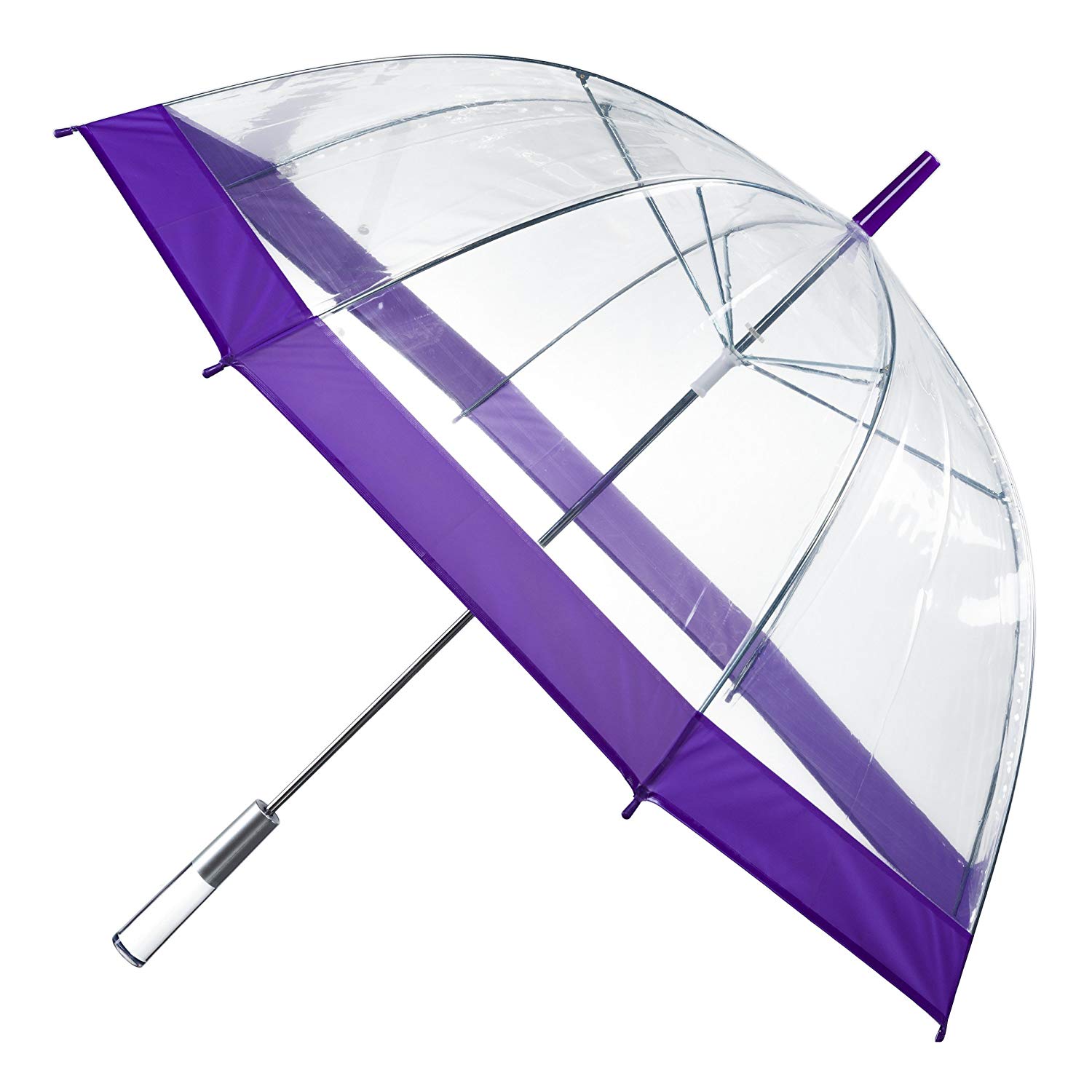 ENTRE TEMPS DI284 - Paraguas cúpula (90 cm), Color Blanco, Rosa, Negro y Morado, Blanc/Rose/Noir/Violet - Image 2