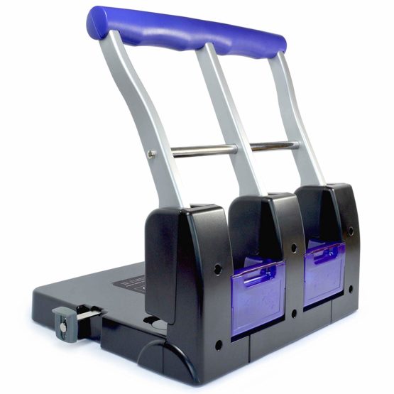 Rapesco 1272 P3100 High Capacity 3-Hole Punch, Black and Purple - Image 2