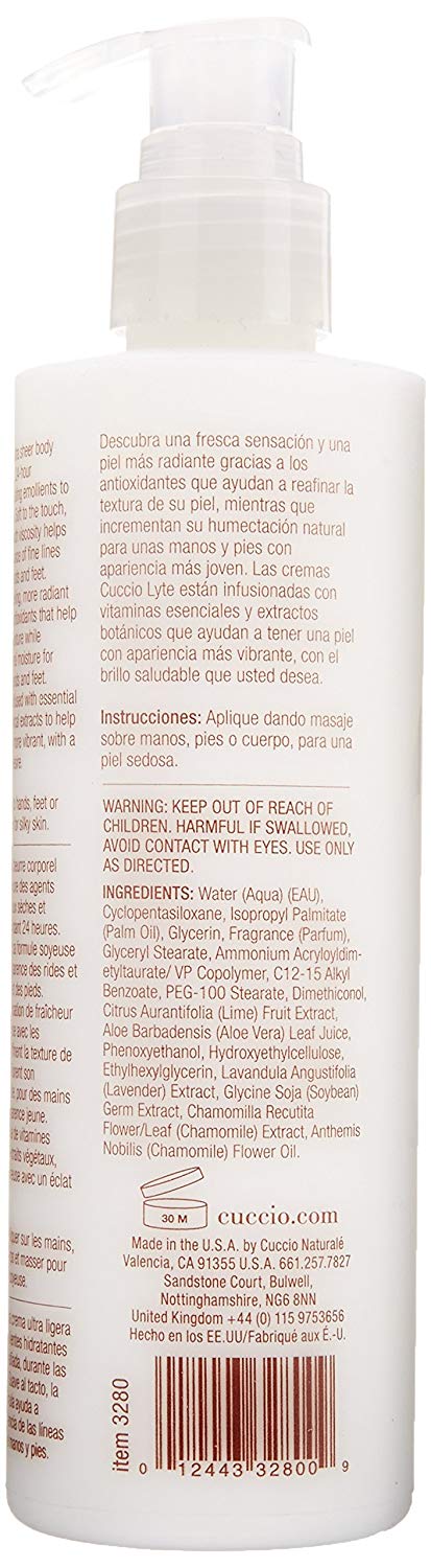 Cuccio White Limetta & Aloe Vera Lyte Body Butter 237ml (8oz),I0090888, 237 ml (Pack of 1) - Image 3