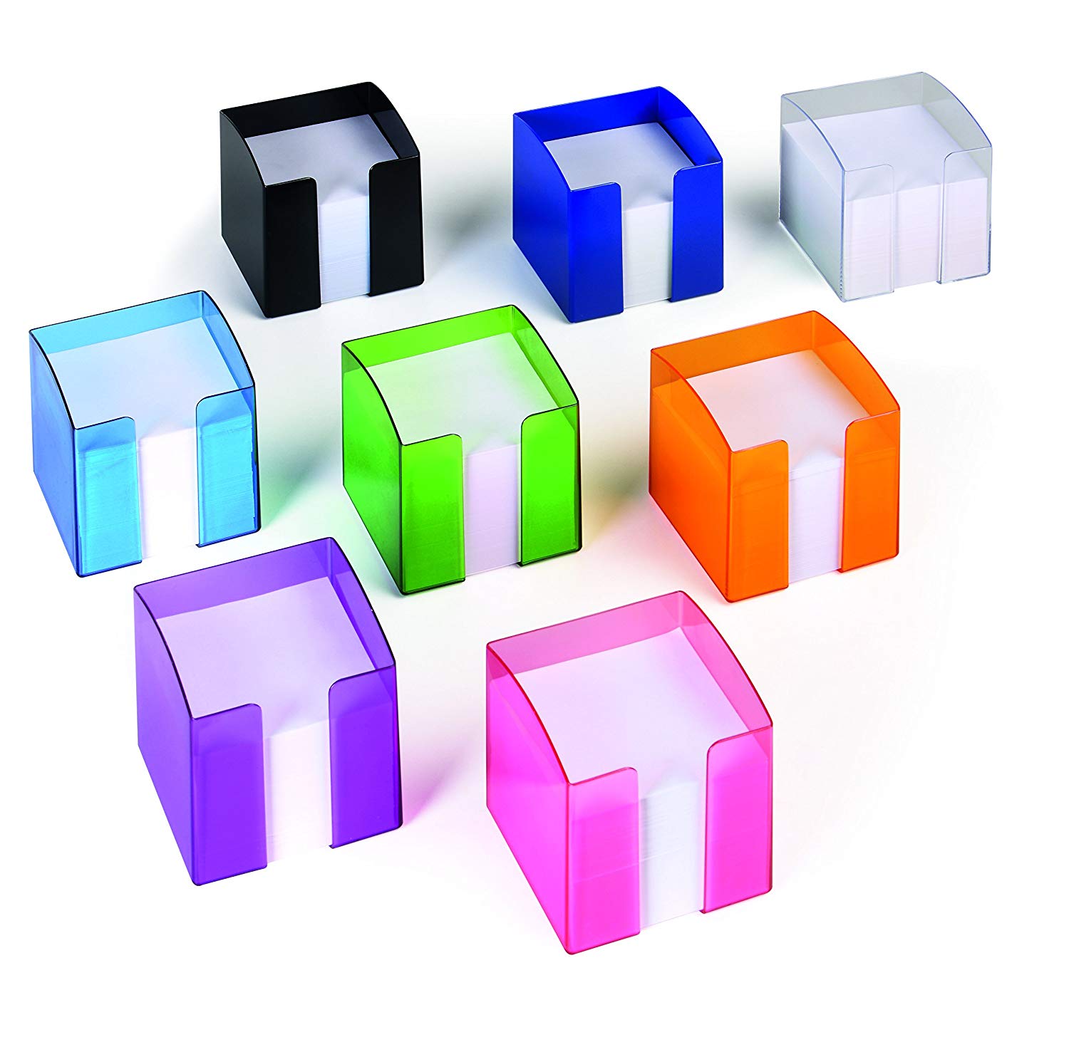 Durable Trend Note Box with 800 White Paper Notes - Translucent Purple, 10.5 cm x 10 cm x 10 cm - Image 2