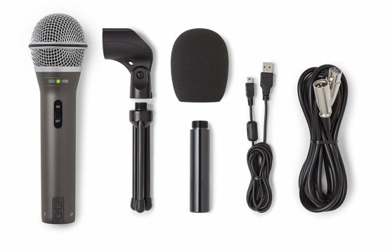 SAMSON Q2U Recording and Podcasting Pack - USB/XLR Dynamic Microphone with Accessories (Includes Mic Clip, Desktop Stand, Windscreen and Cables), 16-bit, 44.1kHz/48kHz, Silver - Image 4