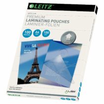 Leitz 74800000 Laminating Pouches Made of 100 Micron Thick Material (Transparent, Glossy, A4 and UDT) - Pack of 100
