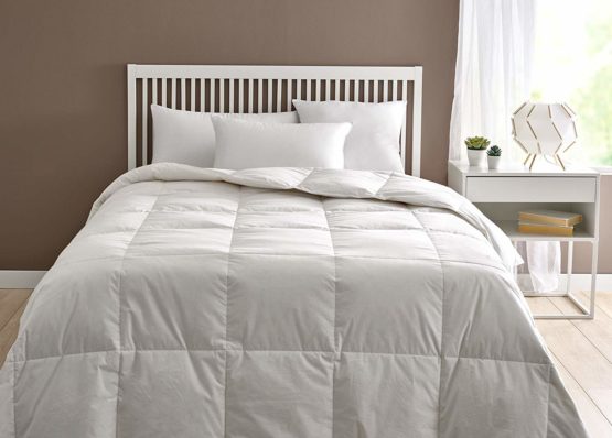 Pikolin Home, duvet upholstery 92% Goose Down Filling Duvet/Quilt Cover 100% Cotton Percale, 250g/m2, white, Lit 100/105-180 x 220 cm - Image 2
