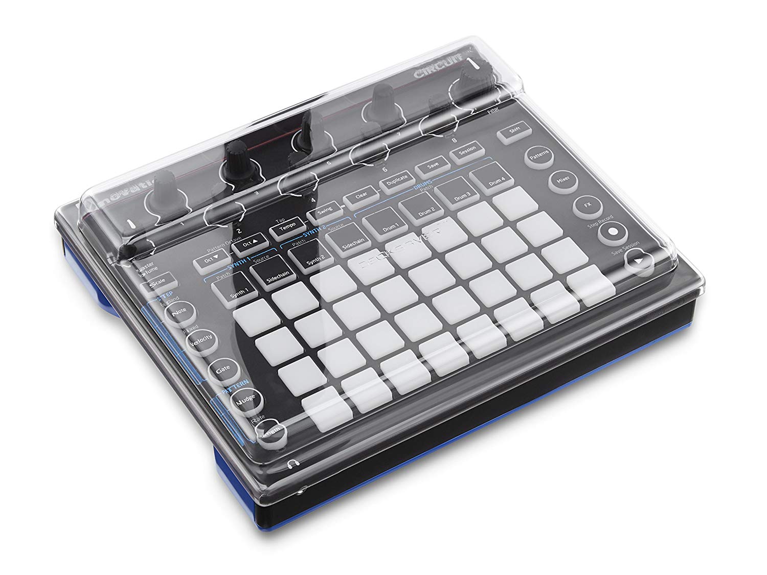 Decksaver Cover for Novation Circuit, Super-Durable Polycarbonate Protective lid in Smoked Clear Colour, Made in The UK