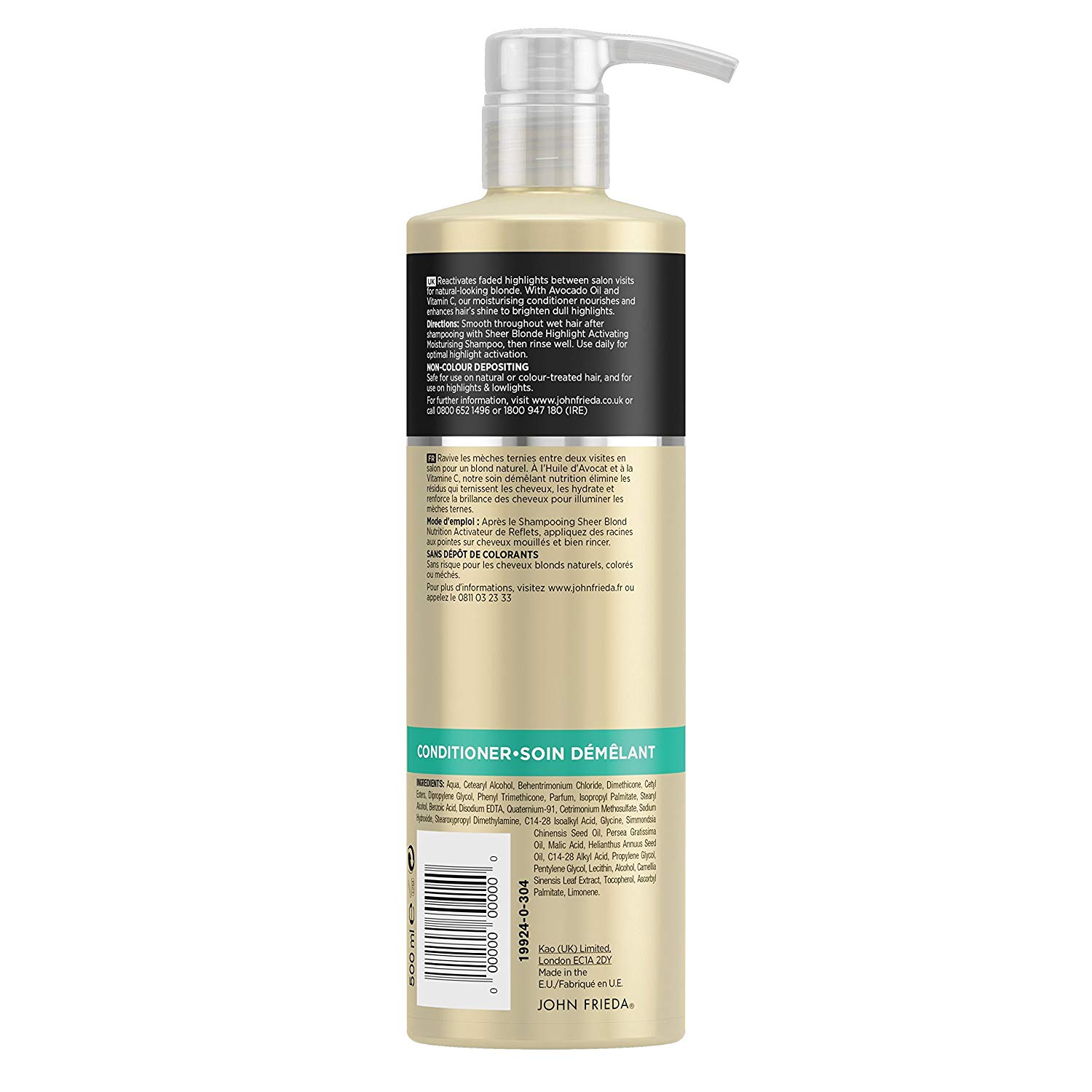 John Frieda Sheer Blonde Highlight Activating Moisturising Conditioner for Lightened and Highlighted Blonde Hair 500 ml - Image 2