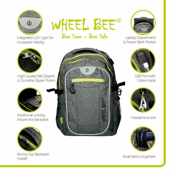 Wheel Bee BACKPACK Revolution - two tone Grey # 950022 - Image 2
