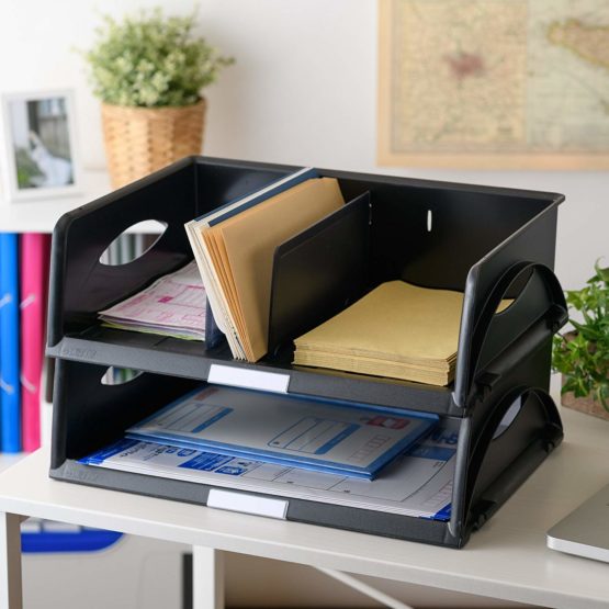 Leitz 52300095 Sorty Standard Letter Tray (W x D x H) 370 x 272 x 90 mm - Black - Image 4
