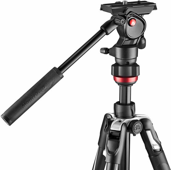 Manfrotto MVKBFRTC-LIVE Befree Live Travel Tripod, Twist Lock with MVH400AH Fluid Head for DSLR, Mirrorless, Compact and Video Cameras Up to 4 kg, Carbon Fiber - Image 2