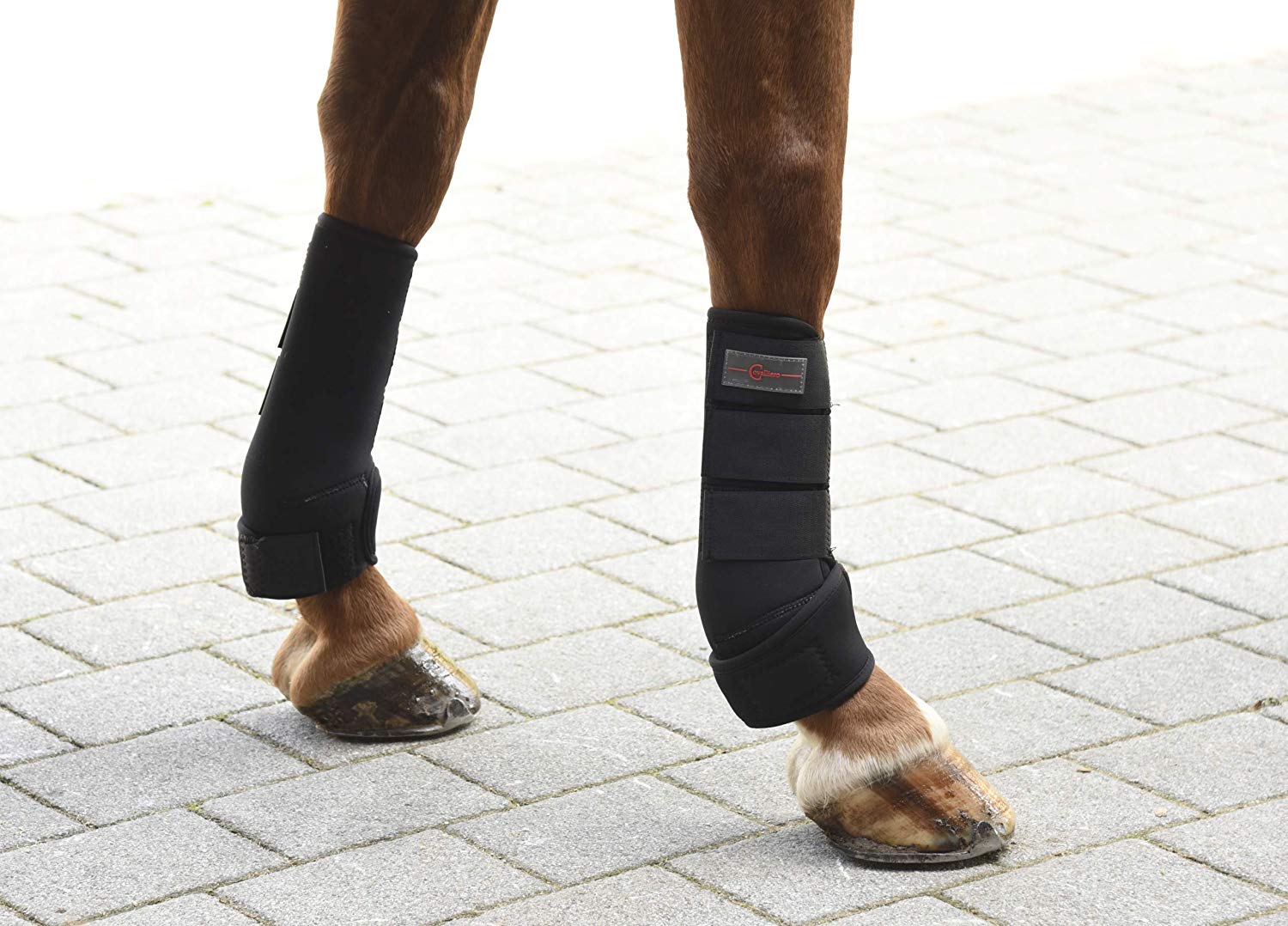 Kerbl 320133 Fetlock Boots Synthetic Rubber WB Set of 4 Black, warmblood - Image 4