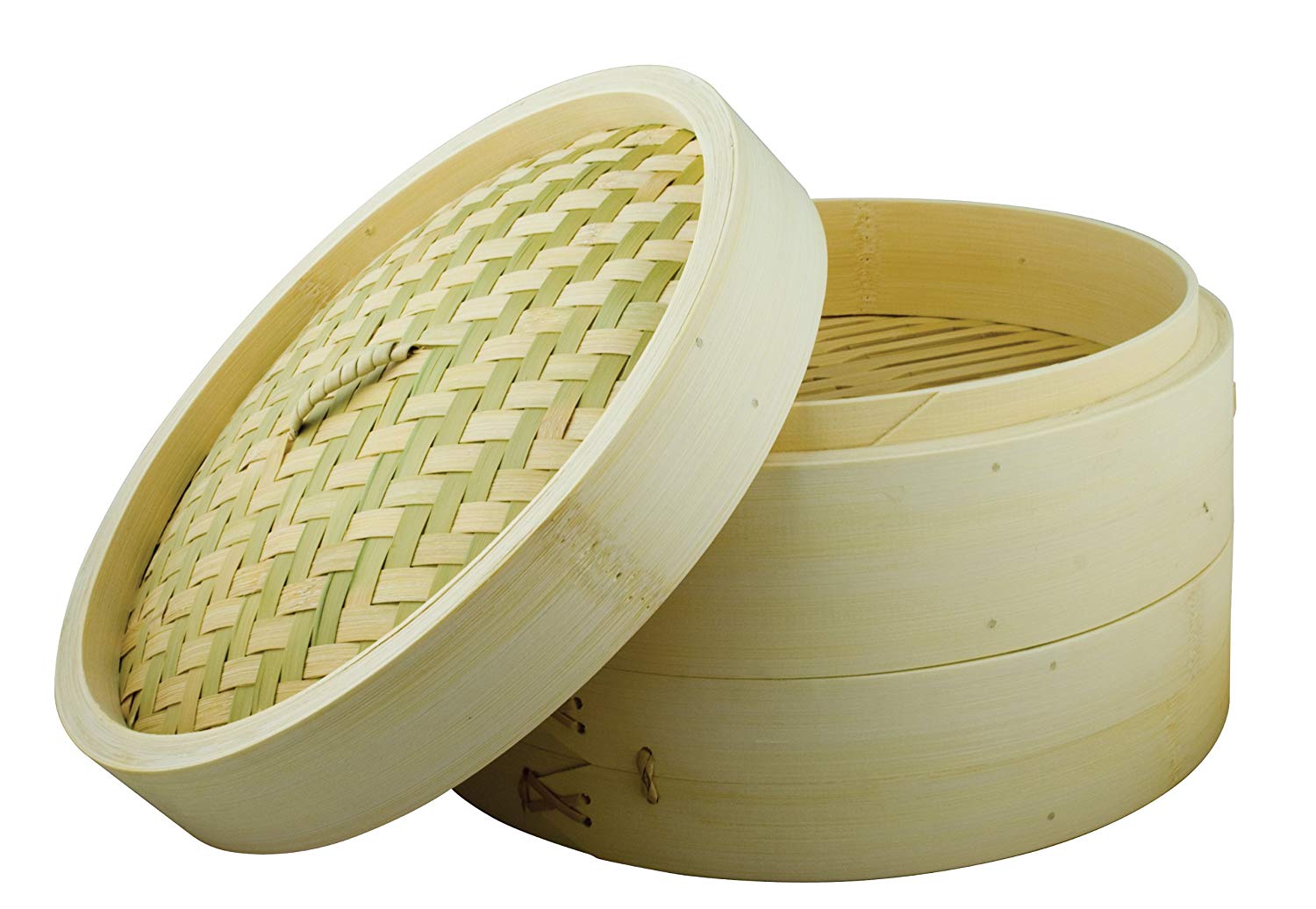 School of Wok - Bamboo Steamer Basket, 2 Tier, 10"/25cm, 25x25x17 cm