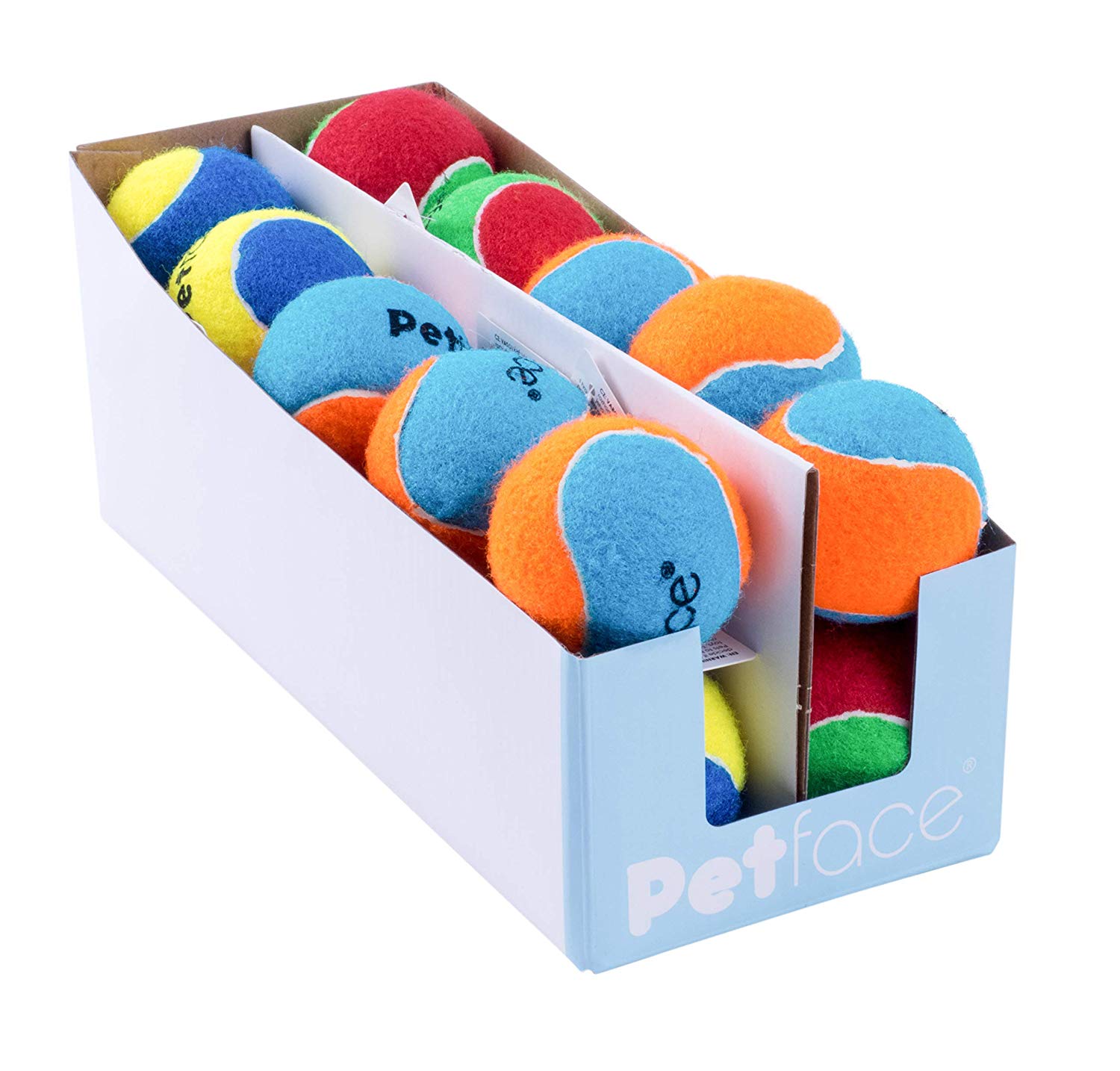 Petface Squeaky Tennis Ball, Multicolour, Pack of 20 - Image 2
