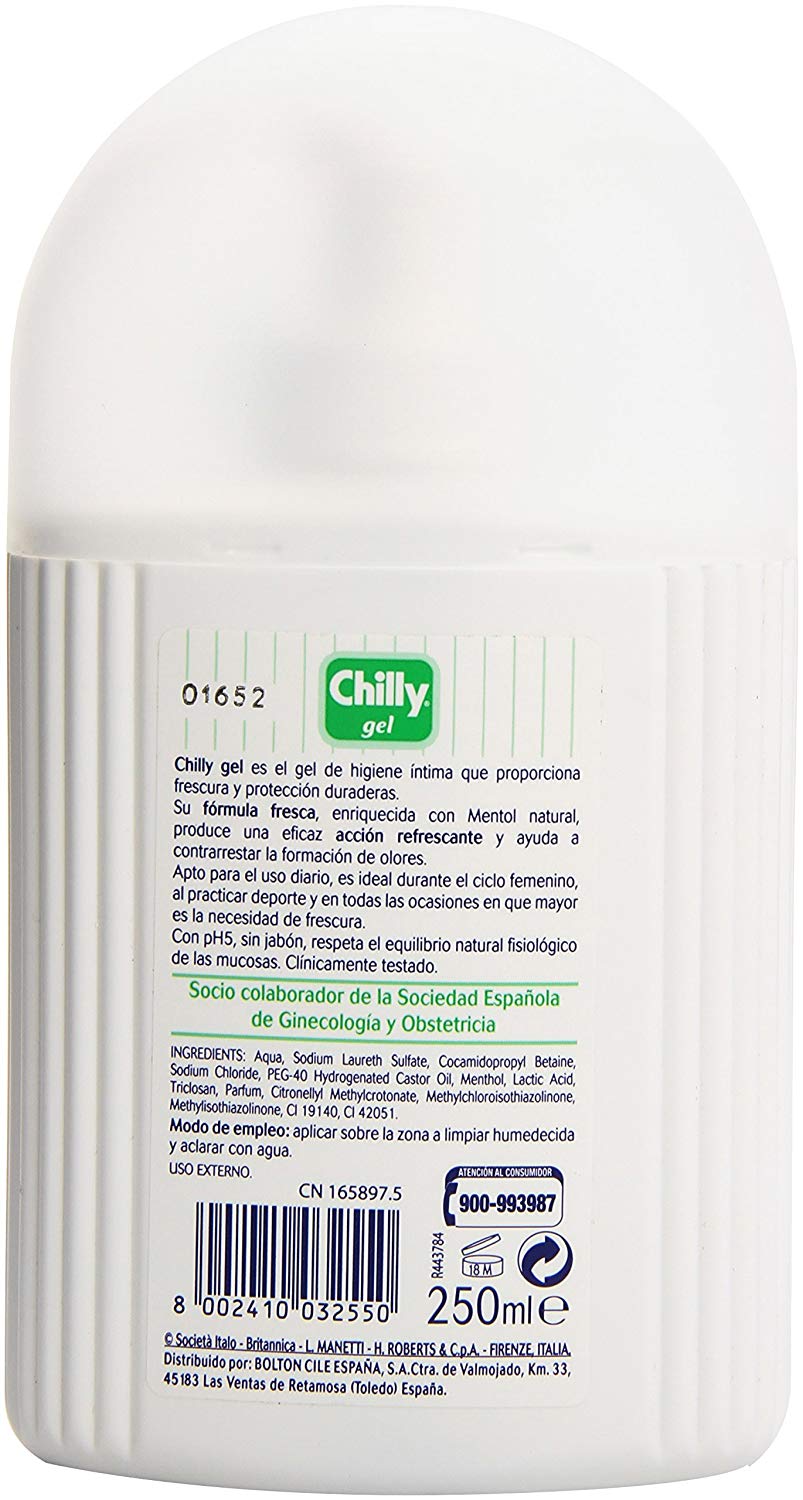 Chilly 8002410032550 Fresh Gel Intimo - Gel Intimate Hygiene 250 ml, 250 ml (Pack of 1) - Image 2