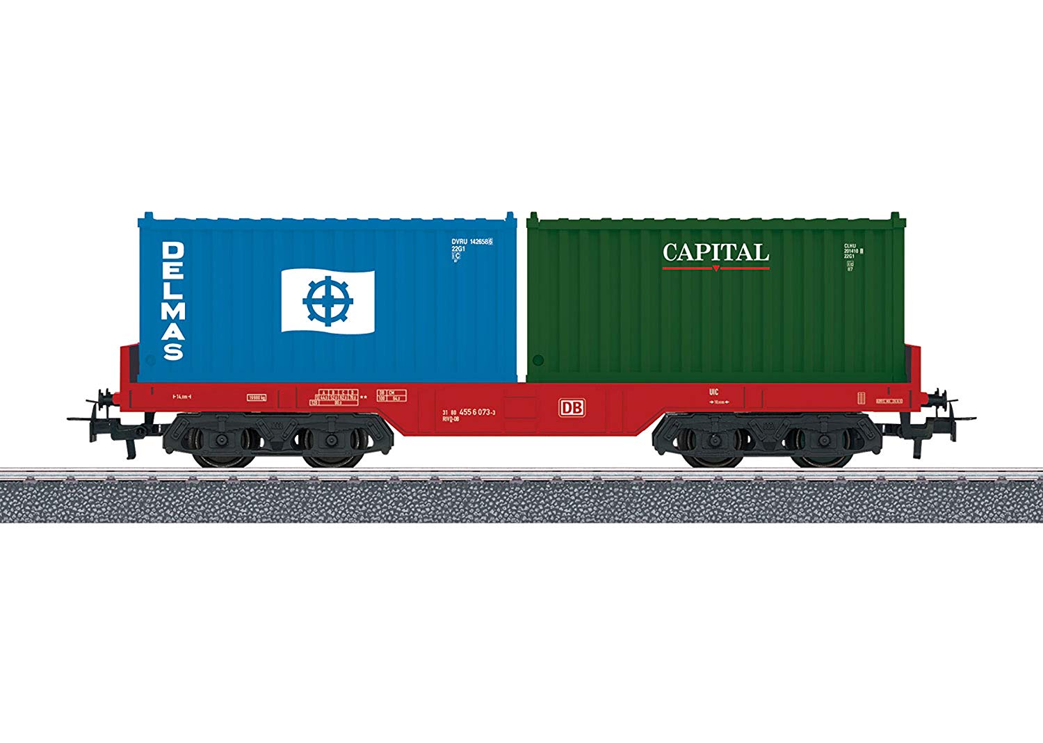 Märklin 44700 Container Carry Trolley DB, Spur H0, 20.4 cm x 7.19 cm x 5.21 cm