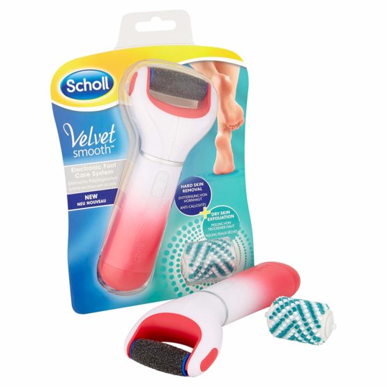 Scholl Velvet Smooth Electronic Foot File, Pink BigaMart