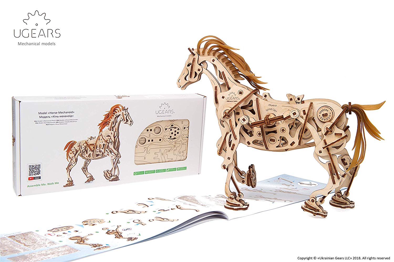 UGEARS 3d Puzzles For Adults Horse-Mechanoid Mechanical Models Wooden Puzzle Brain Teaser Construction Craft Kits For Adults DIY Puzzle Learning Toys for Teens Eco Friendly Woodcraft Building Set - Image 3