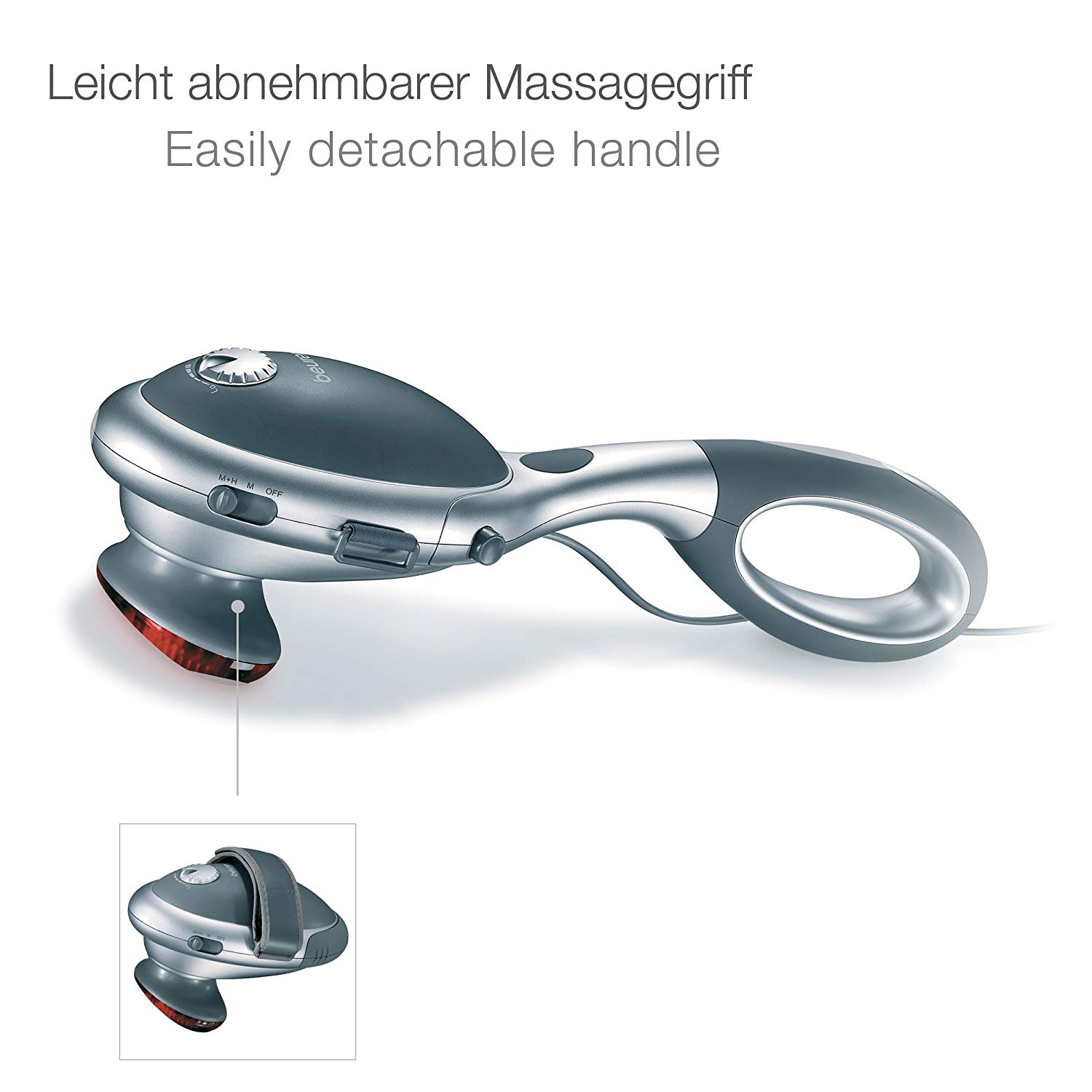 Beurer MG70 Infrared Tapping Massager with removable Handle, Percussion massage for your back neck, arms and legs - Image 4