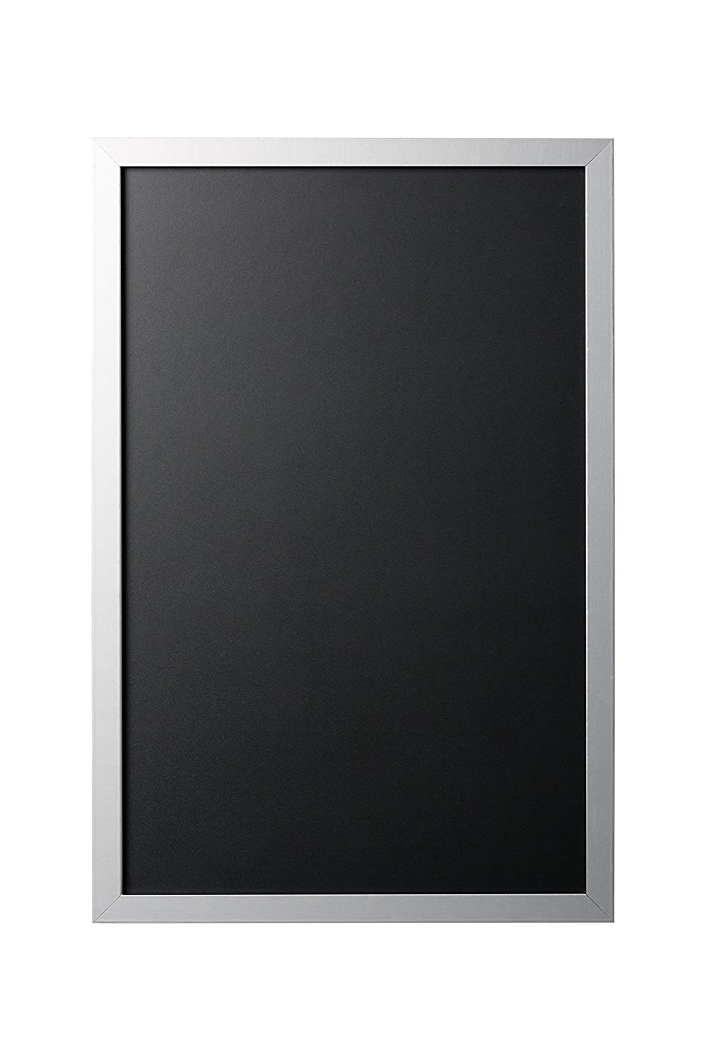 Bi-Office Gold and silver chalk board 60 x 40 cm black silver MDF frame, Silver frame, 60x40 cm