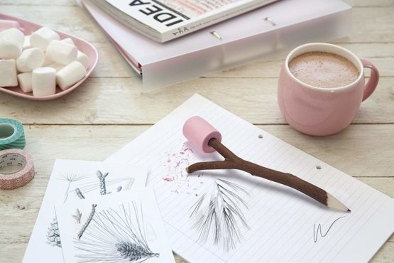 Luckies of London OTOTO"Marshmallow" Cute Pencil with Eraser - Image 3