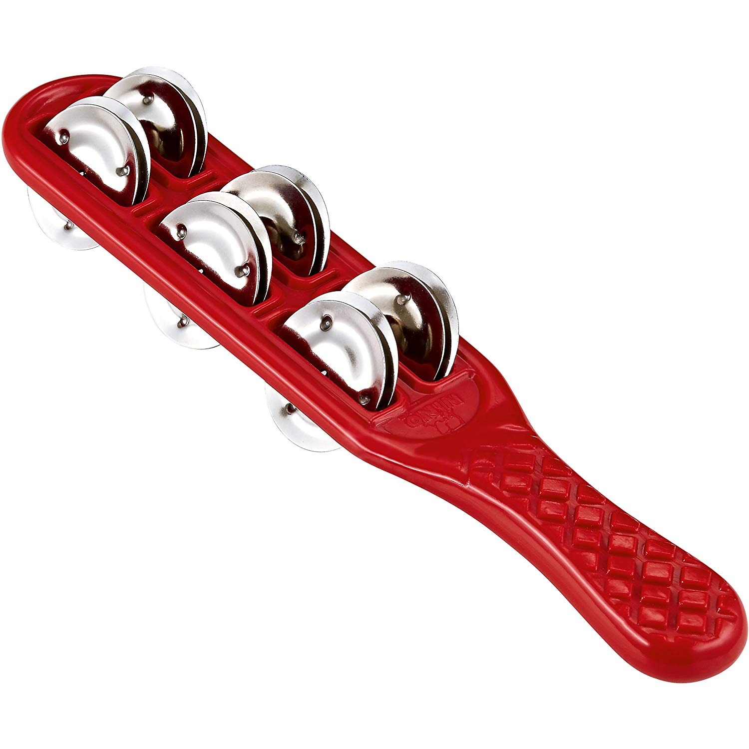 Nino Percussion Jingle Stick Instrument - Musical Instrument for Children from 3 Years - Plastic and Steel, Red (NINO13R)