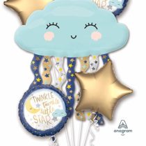 amscan 10133483 Satin Foil Balloon 3 Pcs, Bouquet: Twinkle Little Star, small