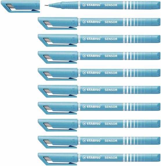 Fineliner - STABILO SENSOR F Box of 10 Turquoise